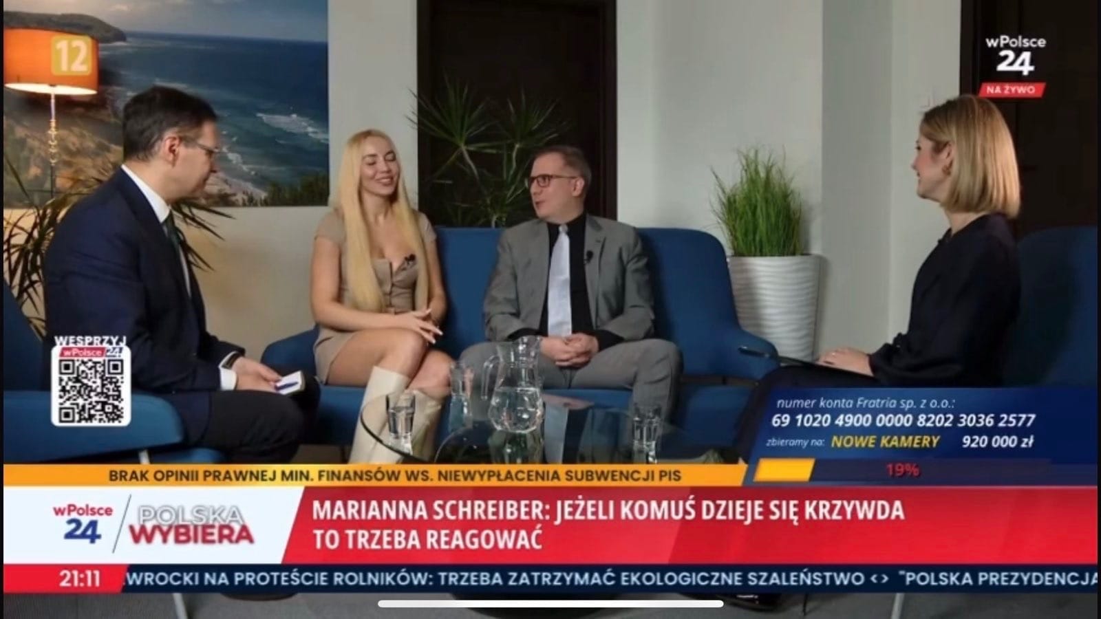 Szok! Szczerze o tranzycji i aborcji, promocja TVN w wywiadzie Marianny Schreiber dla telewizji WPolsce24