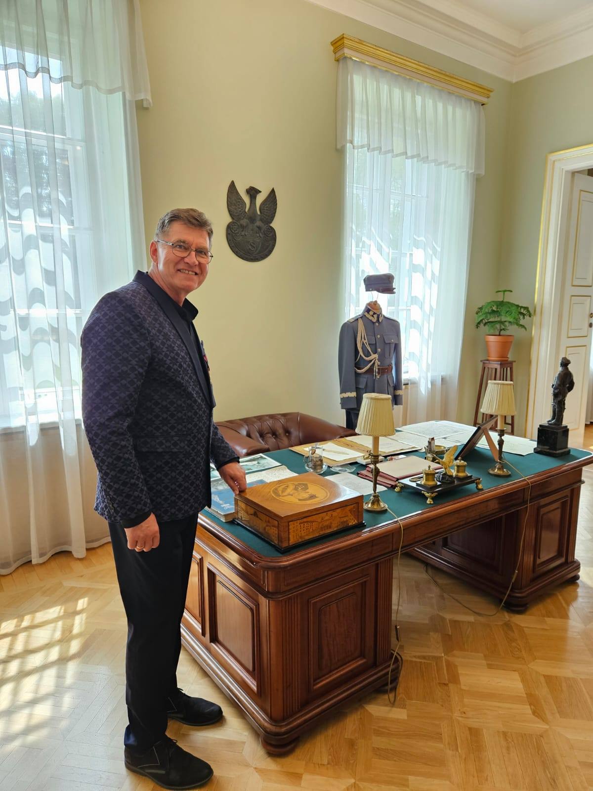 Artysta w Belwederze w Warszawie