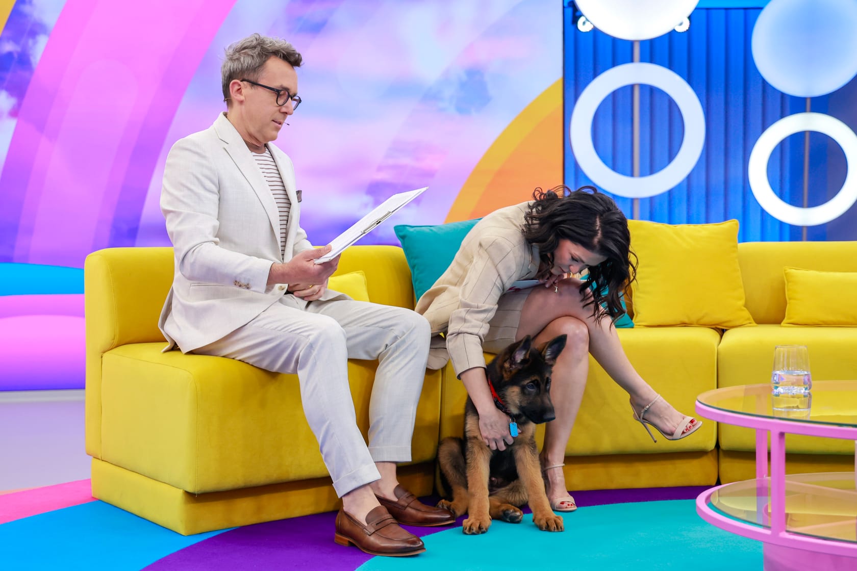 Tak pies Kurzopków harcuje na planie "Halo, tu Polsat". Zobacz następne zdjęcie