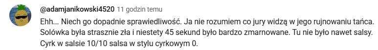 Komentarze po występie Tomasza Wolnego, fot. youtube.com/printscreen