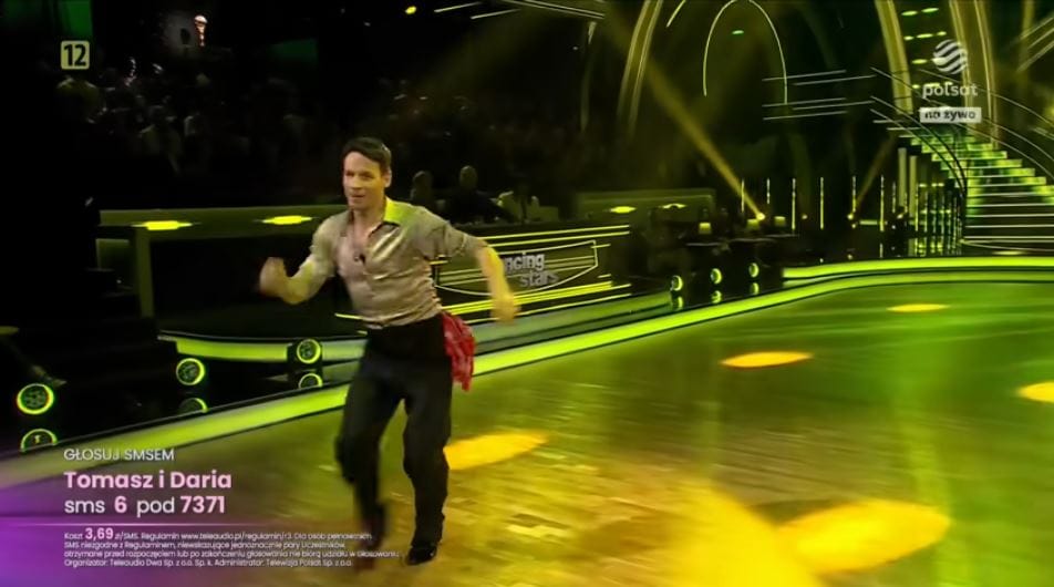Tomasz Wolny w ”Tańcu z Gwiazdami”, fot. youtube.com/printscreen