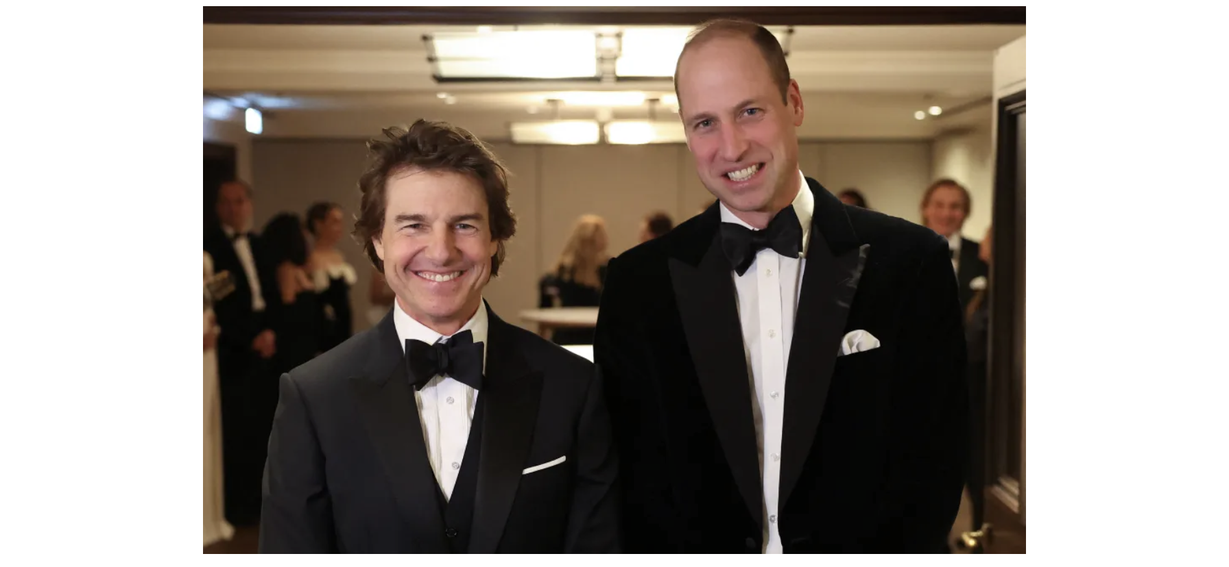 Tom Cruise z księciem Walii Williamem, fot. mercurynews.com/screenshot