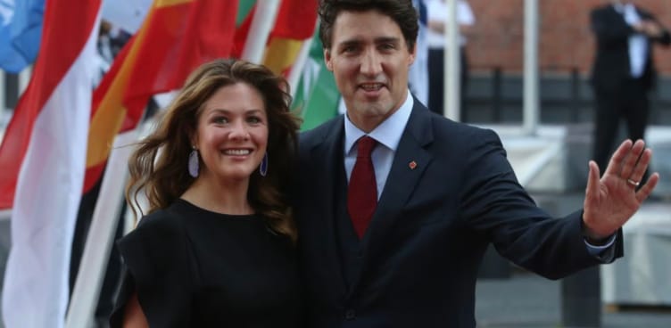 Justin Trudeau z żoną Sophie Gregoire, fot. businessinsider.com.pl/screenshot