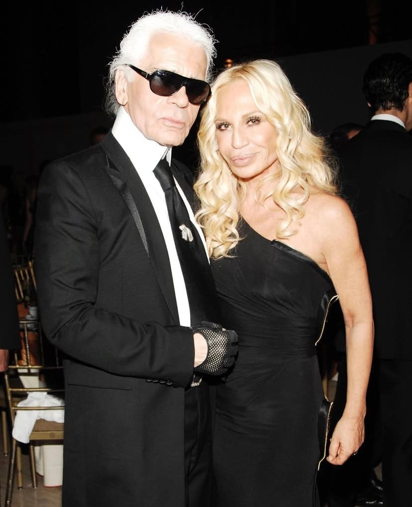 Donatella Versace i Karl Lagerfeld, fot. Instagram/donatella_versace