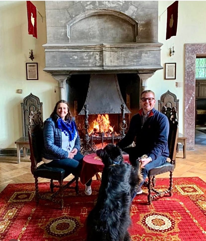 bomirski-Lanckoroński z żoną Heleną, fot. Instagram/zamek_lubomirskich_lubniewice