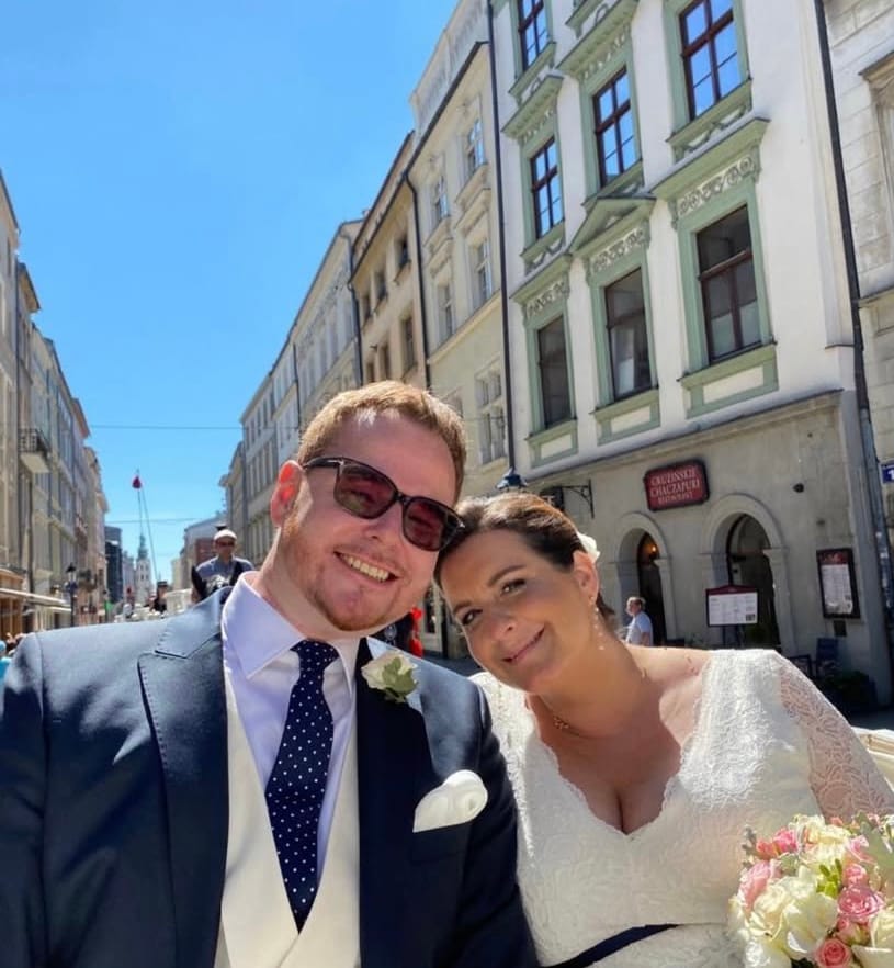bomirski-Lanckoroński z żoną Heleną, fot. Instagram/zamek_lubomirskich_lubniewice