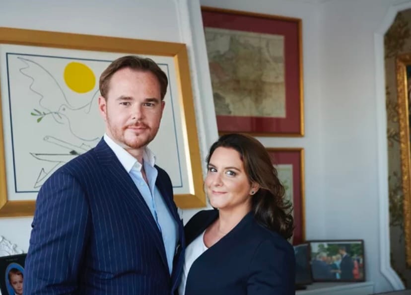 bomirski-Lanckoroński z żoną Heleną, fot. wprost.pl/screenshot