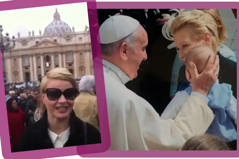 Kożuchowska oddała hołd  papieżowi Franciszkowi już wiele lat temu. Zdjęcia i syn są tego dowodem!