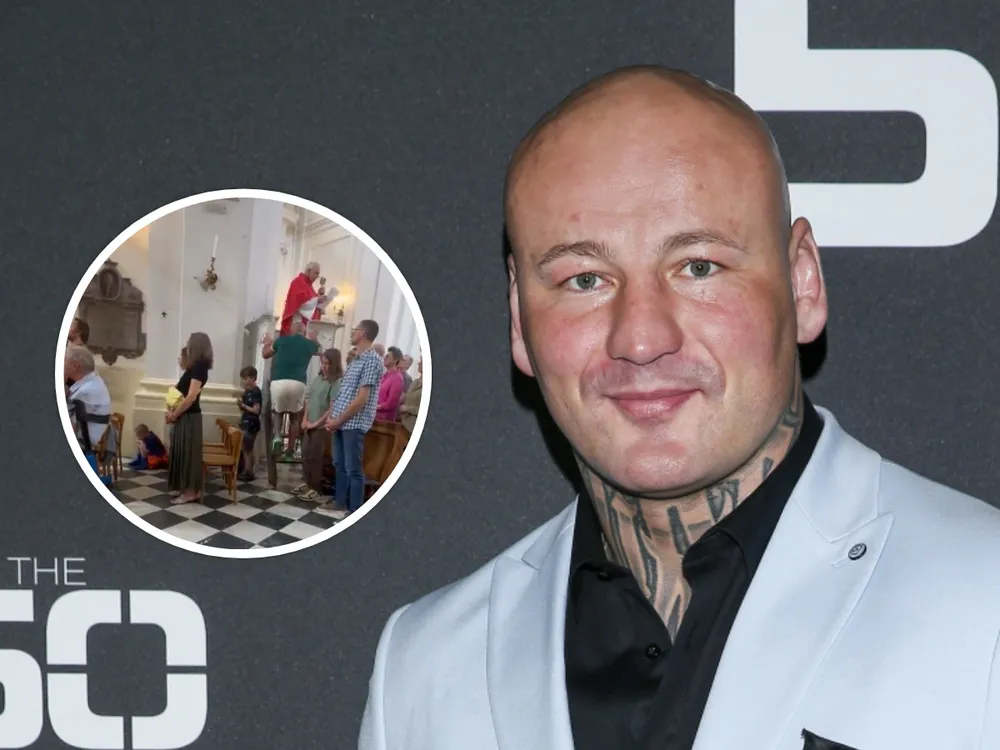 Artur Szpilka wkroczył na ambonę w krótkich spodenkach. Co się działo w tym kościele?! WIDEO