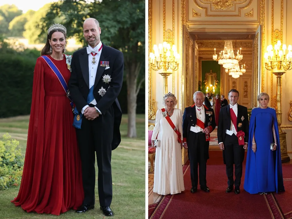 Oszałamiająca księżna Kate, Mick Jagger i Elton John. Kto jeszcze był na wystawnym bankiecie na zamku w Windsorze?