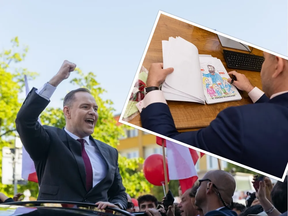 "Z ogromnym wzruszeniem przeglądam raz jeszcze te piękne prezenty". Czym dzieci obdarowały przyszłego prezydenta? ZDJĘCIA