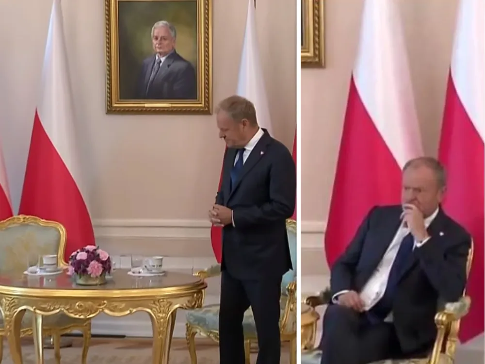 Tusk w osamotnieniu i nerwach czeka na prezydenta. Ta scena przejdzie do historii [WIDEO]