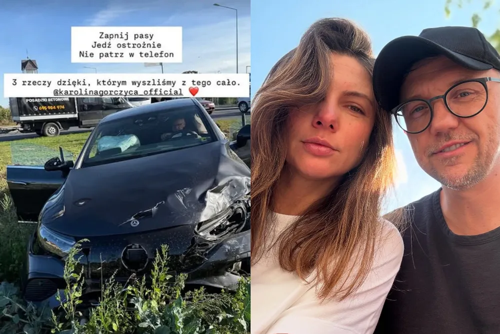 Dramatyczny wypadek Krzysztofa Czeczota i Karoliny Gorczycy: "Zapinaj pasy. ZAWSZE. Nam pomogły"