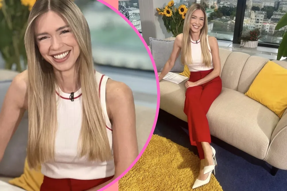 Zjawiskowa Natalia Rzeźniczak w porannym programie TV Republika. Uśmiech i białe szpilki skradły show!