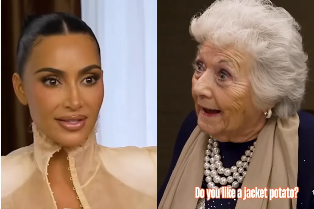 Zaskoczona Kim podczas wywiadu. Takiego pytania się nie spodziewała