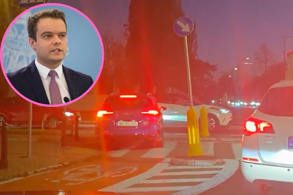 Auto TVN na ścieżce rowerowej – Bochenek punktuje „równiejszych” w centrum Warszawy