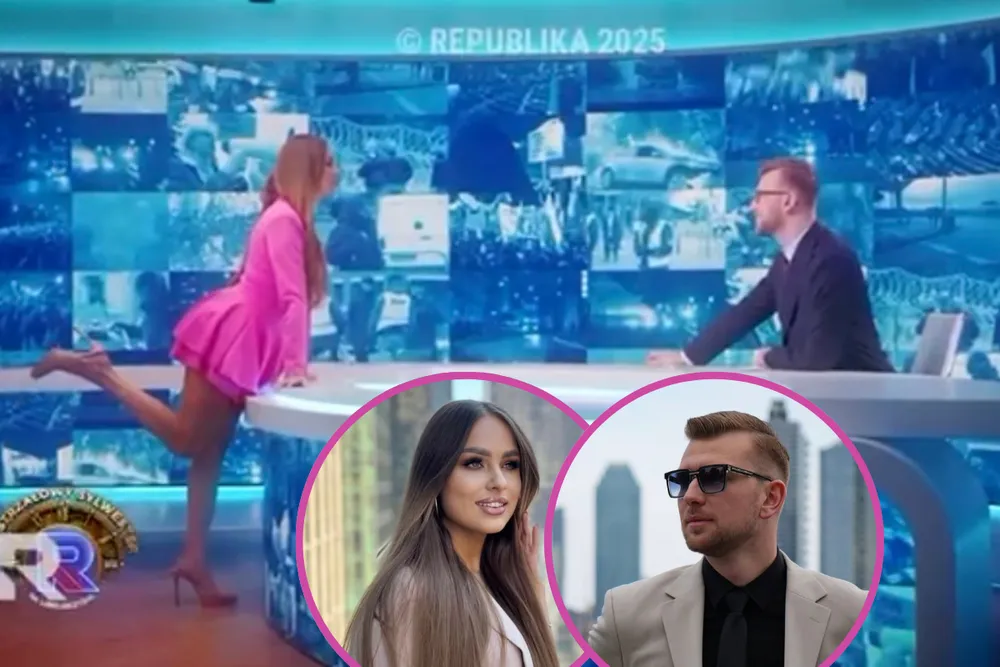 Gorący romans w studiu? Republika odpala sylwestrową bombę! Jutro premiera nowego spotu z Aleksandrą Gołdą i Adrianem Boreckim