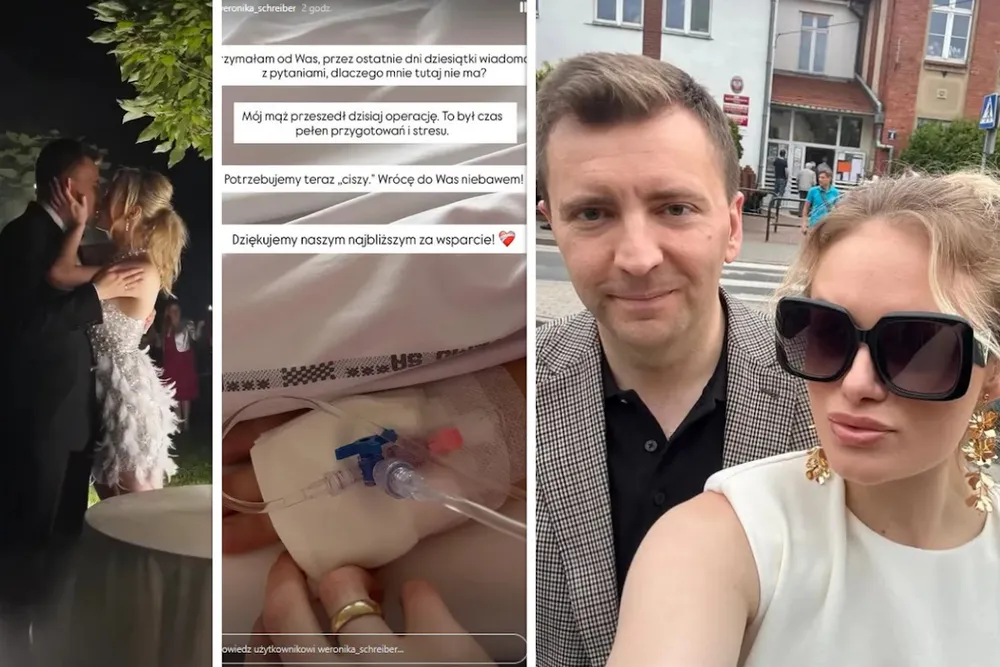 Sielanka przerwana - żona Schreibera pokazuje kroplówkę. Co się stało?!