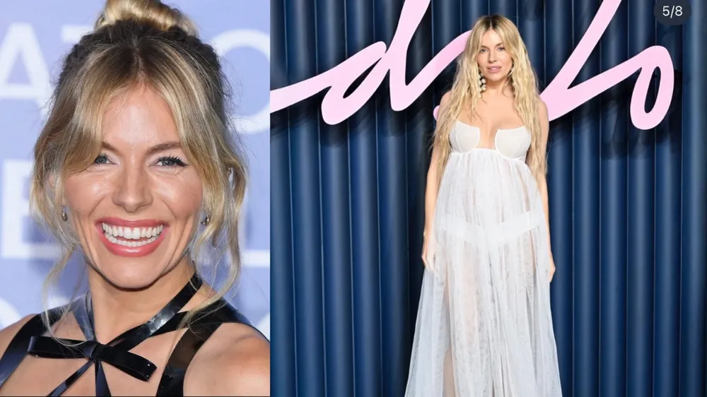 Sienna Miller w trzeciej ciąży szokuje w Londynie! Jej KREACJA nie pozostawiła żadnych wątpliwości (ZDJĘCIA)