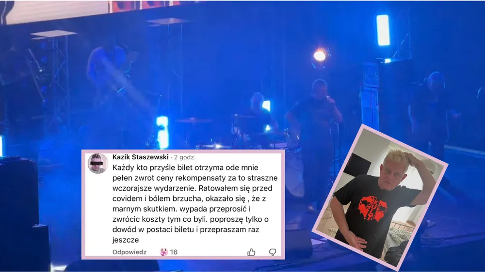 Kult upokorzył fanów w Zielonej Górze. Kazik ledwo stał na scenie. Tłumaczy się... niedyspozycją