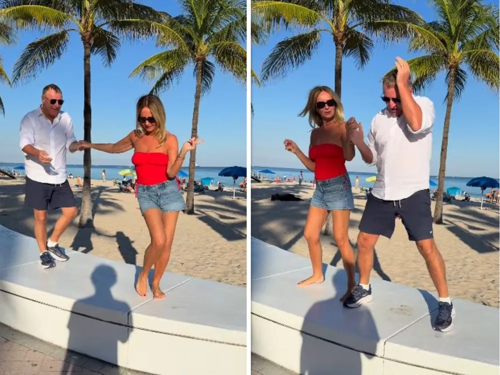 Kurscy bawią się na Florydzie. Dzikie pląsy na plaży do Modern Talking [WIDEO]