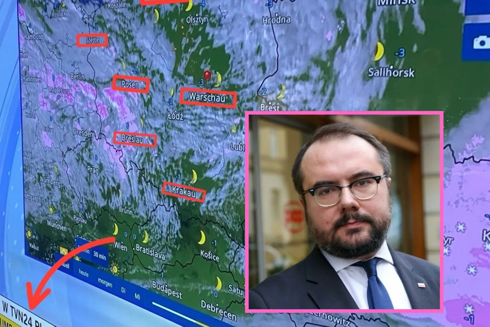 SZOK! Czy TVN24 pokazał mapę Polski z niemieckimi nazwami miast?