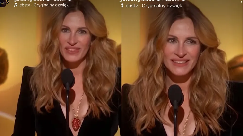 Julia Roberts skradła show na Złotych Globach! Jej stylizacja wywołała owację na stojąco… (WIDEO)