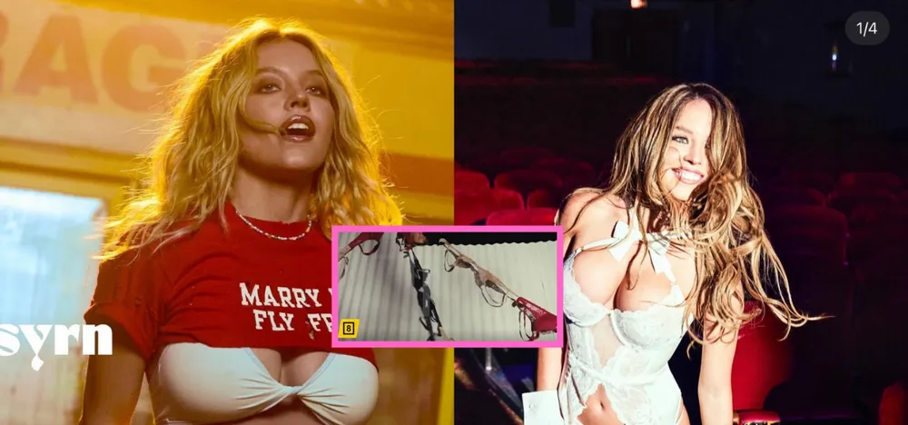 Sydney Sweeney przesadziła? Wspięła się na napis HOLLYWOOD i zostawiła tam... swoją bieliznę (WIDEO)