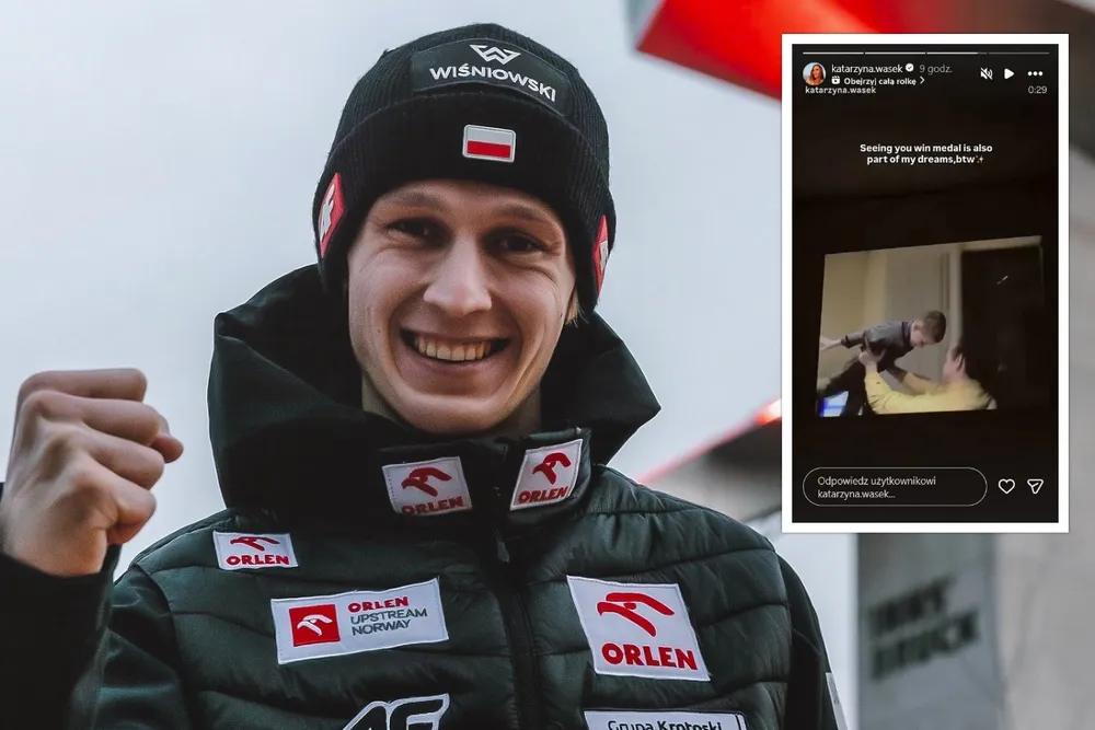 Od skoku w ramiona taty do olimpijskiego srebra. Wzruszające nagranie Pawła Wąska [WIDEO]