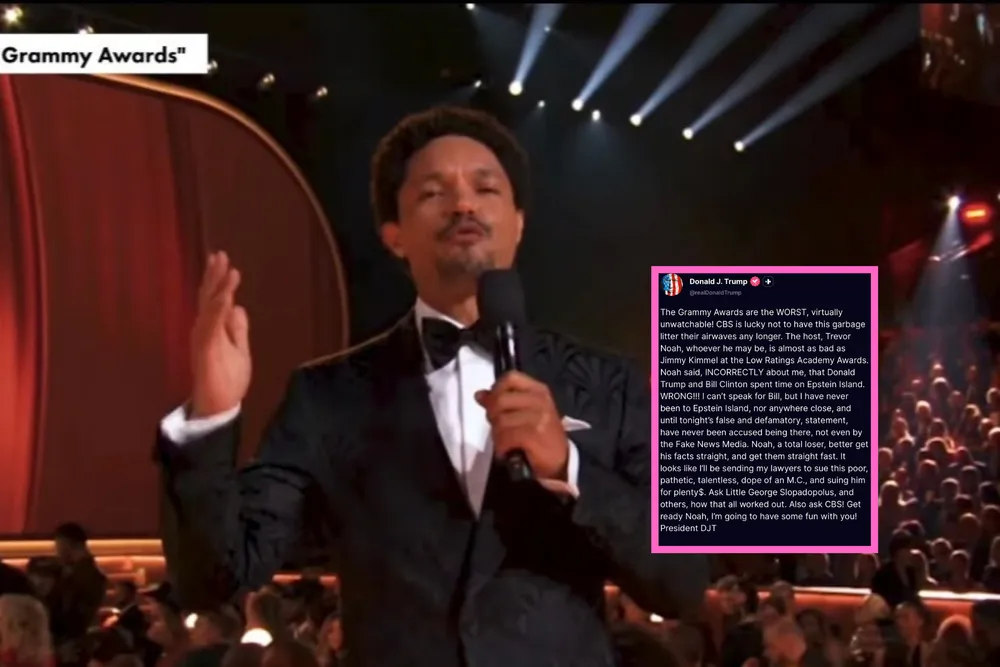 NAJGORSZE! Donald Trump uderza w Grammy i grozi pozwem. Poszło o wyspę Epsteina