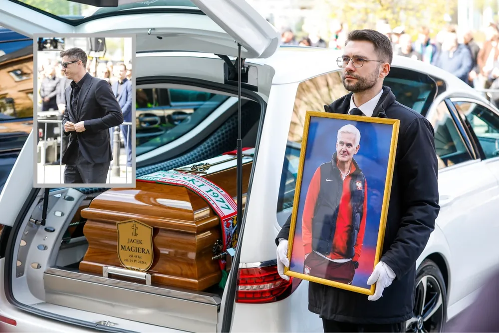 Gwiazdy futbolu na pogrzebie Jacka Magiery. Nie zabrakło Roberta Lewandowskiego
