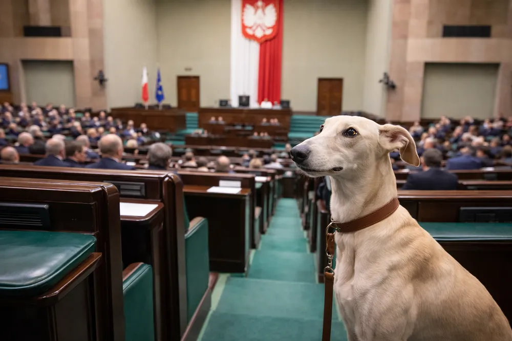 Nietypowy gość w Sejmie. To z nim wicemarszałek z PO przyszła do pracy