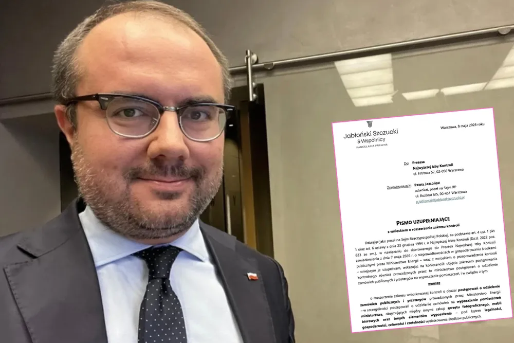 Jabłoński chce kontroli NIK. „Bizantyjskie wydatki” w Ministerstwie Energii pod lupą