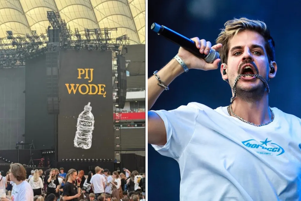 „Pij wodę" – napisali na telebimie. A potem wzięli za nią 14 zł. Taco Hemingway i afera o wodę na Narodowym.