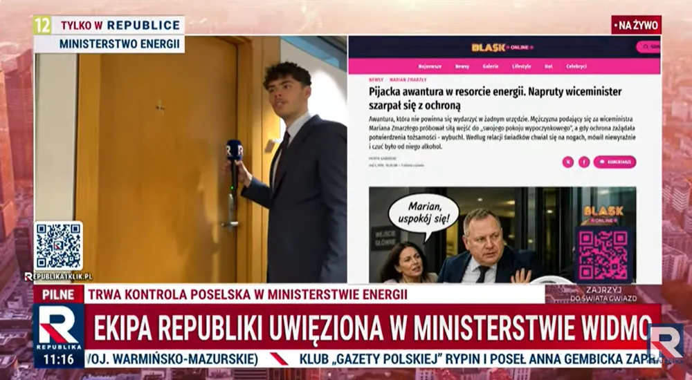 Gdzie jest „pomieszczenie wypoczynkowe” Mariana Zmarzłego? Republika szuka w ministerstwie