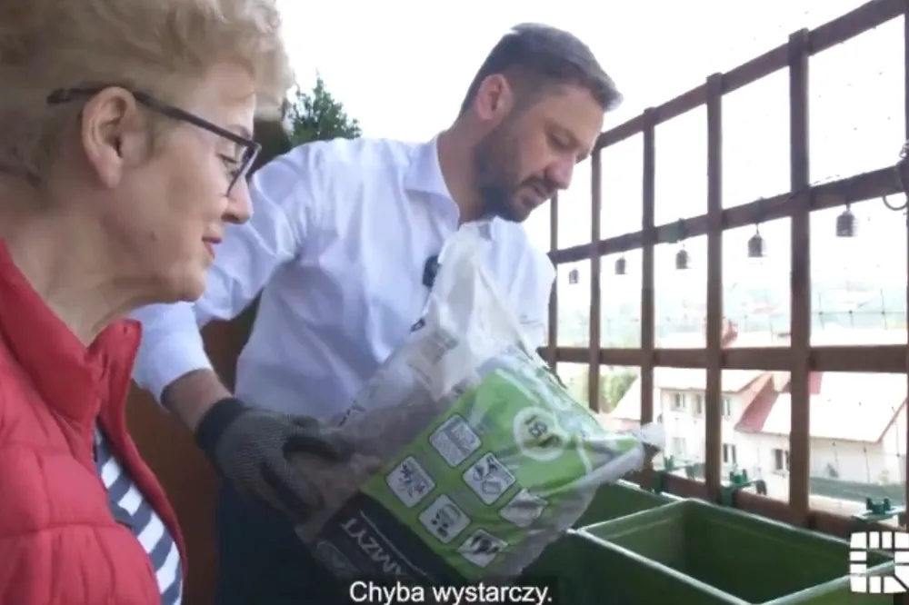 Miszalski ratuje się przed referendum. By ocieplić wizerunek poszedł... sadzić kwiaty emerytce [WIDEO]