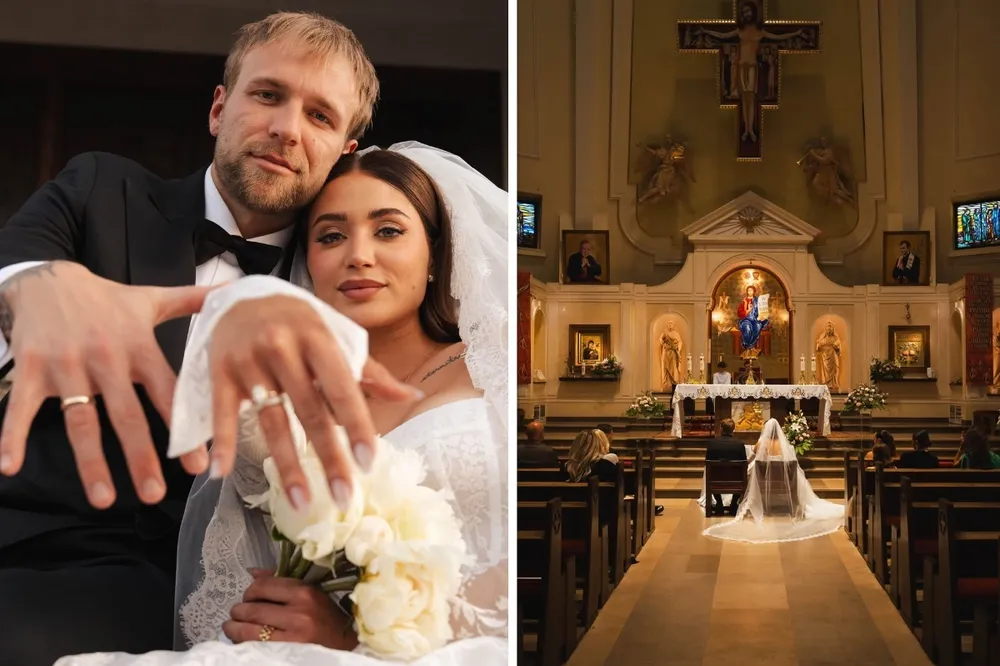 Nawet rodzina nie wiedziała, że jedzie na ślub. Polski piłkarz ożenił się ze znaną influencerką [ZDJĘCIA]