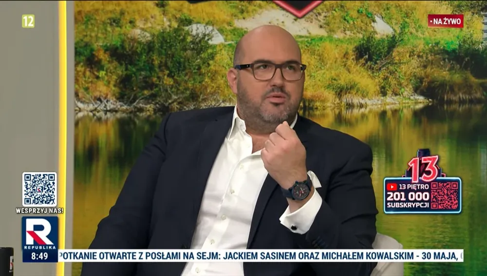 Olechowski z nowym gadżetem u Michała Rachonia. Wiemy, co miał na ręce