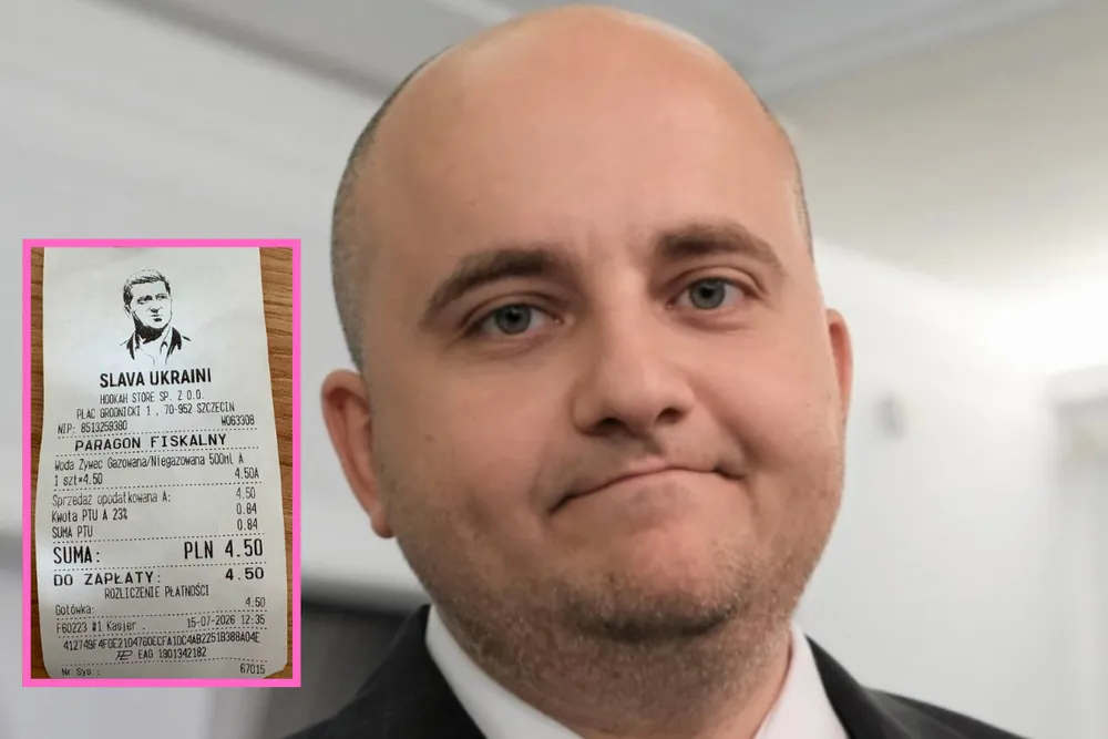 Rachunek z twarzą Zełenskiego? Poseł Matecki rusza tropem paragonu ze Szczecina