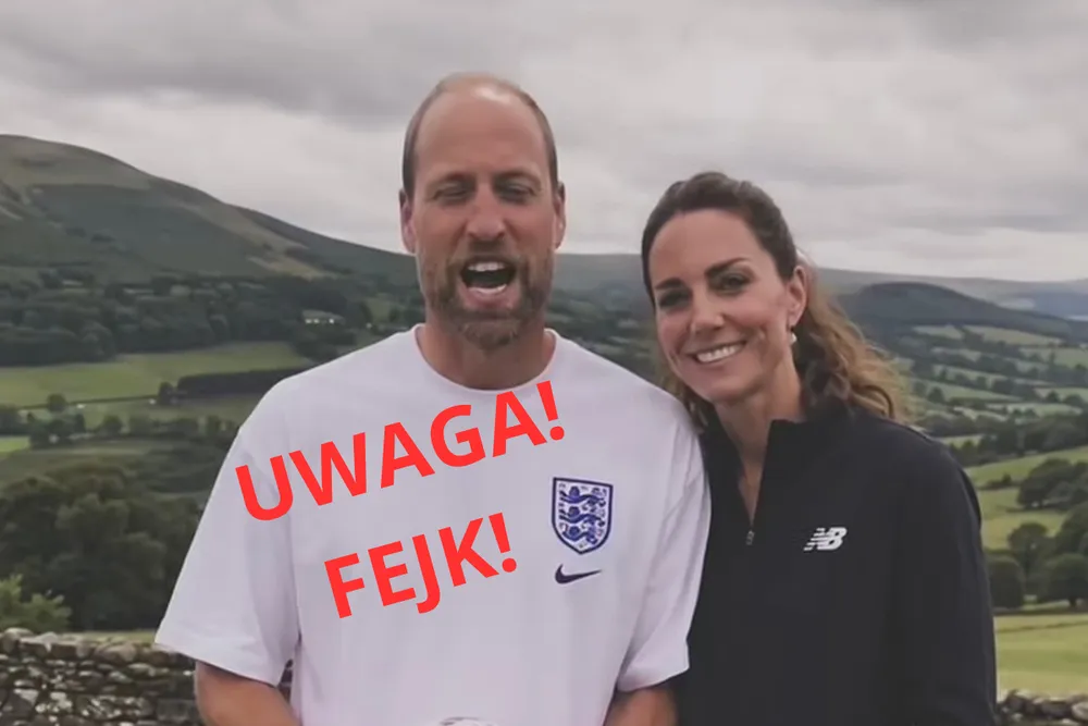 Uwaga, fejk! Sieć obiegło „nagranie” księcia Williama i Kate przed meczem Anglii z Argentyną. To sztuczna inteligencja