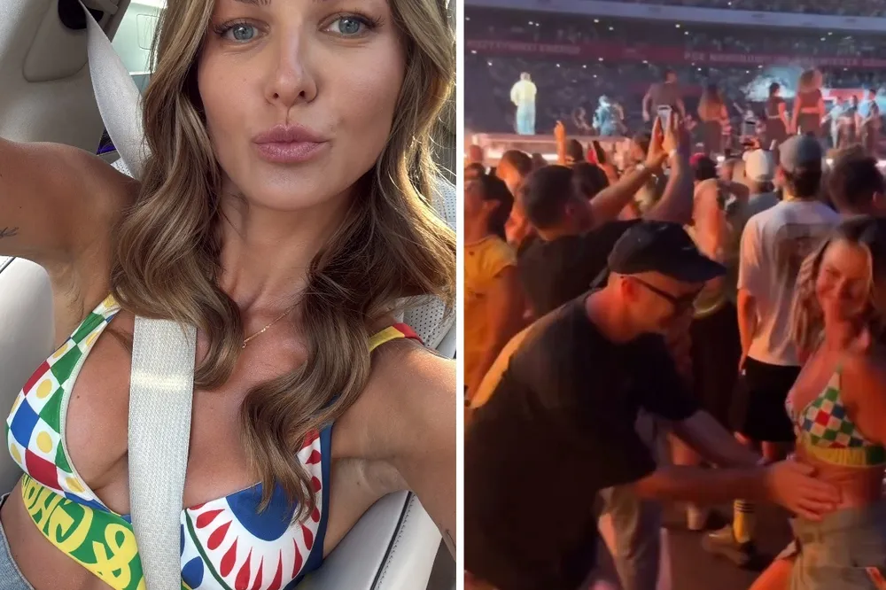 Tak Anna wywijała na koncercie Bad Bunny'ego. Kto obmacuje żonę Lewandowskiego? WIDEO