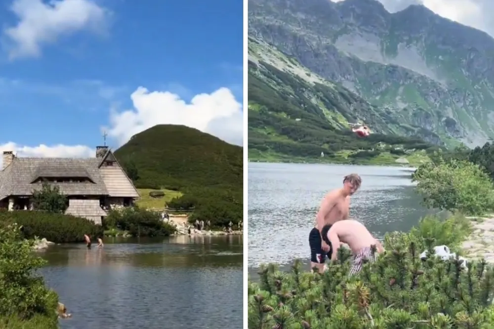 Holendrzy kąpali się w Dolinie Pięciu Stawów. Nagranie wywołało burzę [WIDEO]