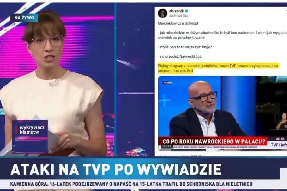 Afera po skandalicznych słowach w TVP Info. Stacja zaatakowała znanego internautę