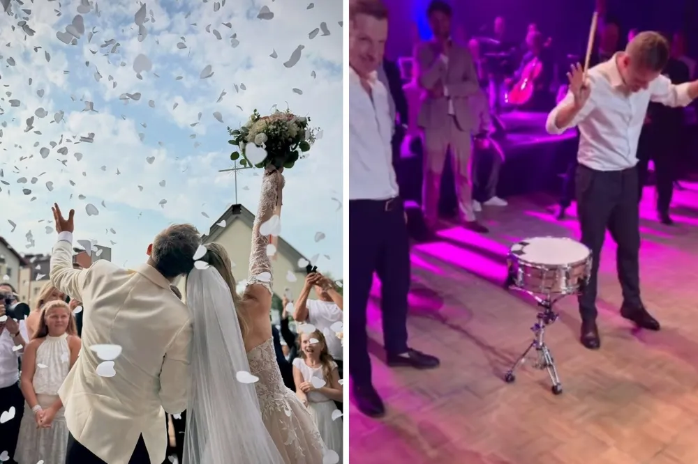 Ślub Rafała Brzozowskiego przyciągnął gwiazdy. Bracia Mroczek skradli show na weselu [WIDEO]