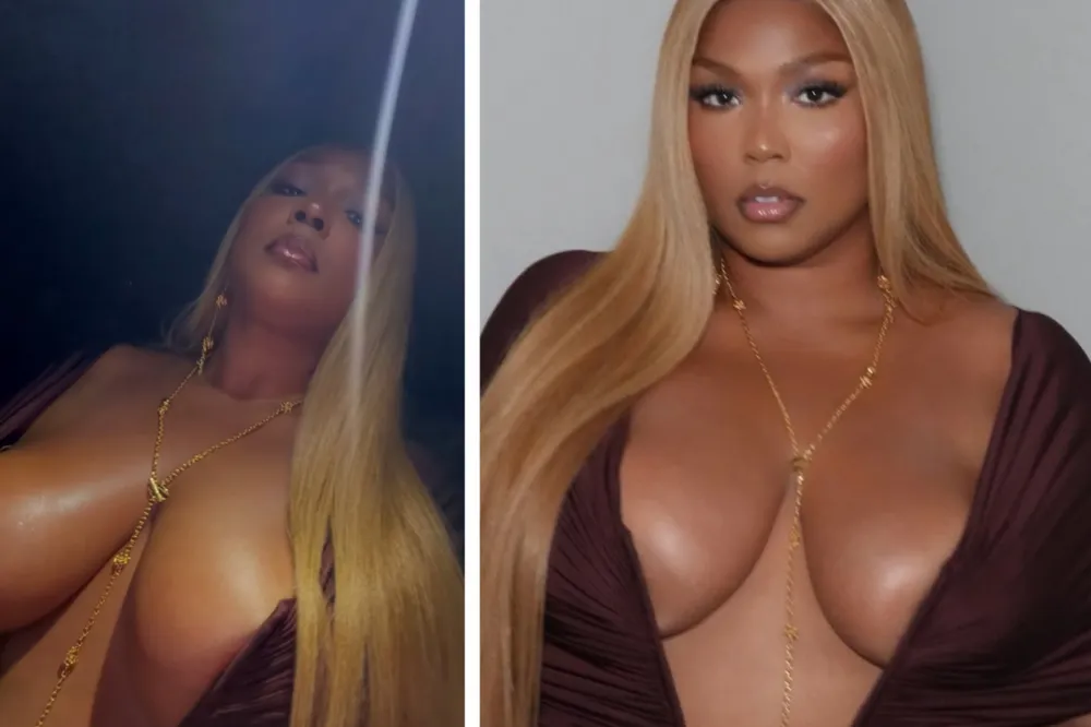 Lizzo zasłoniła piersi jedynie SKRAWKIEM materiału. Co za dekolt!