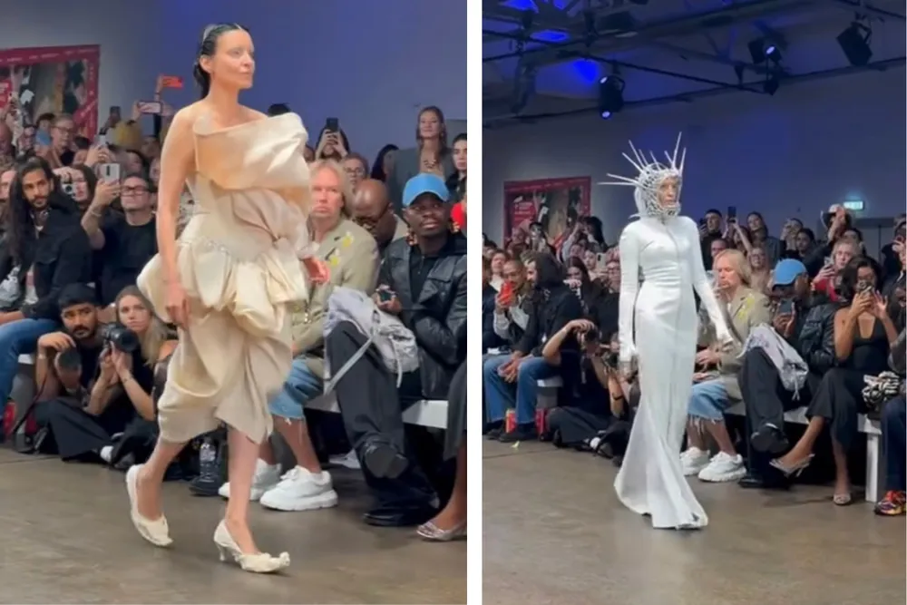 Co ona na siebie włożyła?! Horodyńska w szalonych kreacjach „podbija” londyński Fashion Week