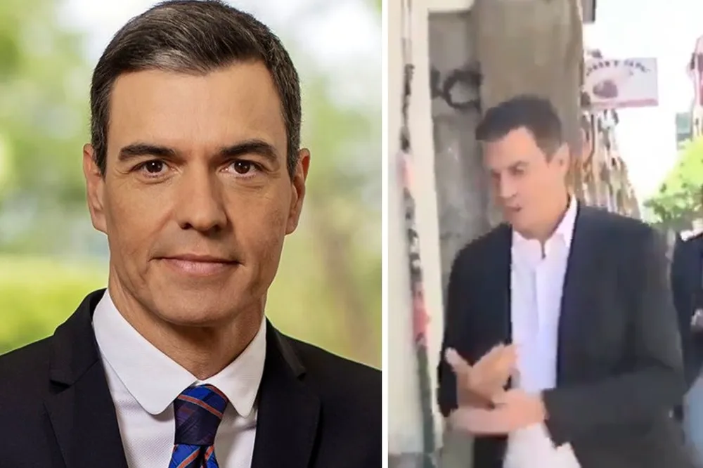O tym WIDEO Sanchez wolałby zapomnieć. Przywitał czarnoskórą rodzinę, a chwilę później... wytarł ręce