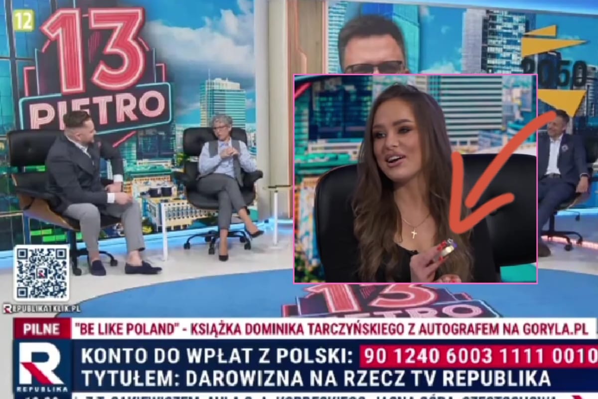 Zaskakująca sytuacja w programie na żywo. Dziennikarz Republiki nagle wstał i obdarował koleżankę