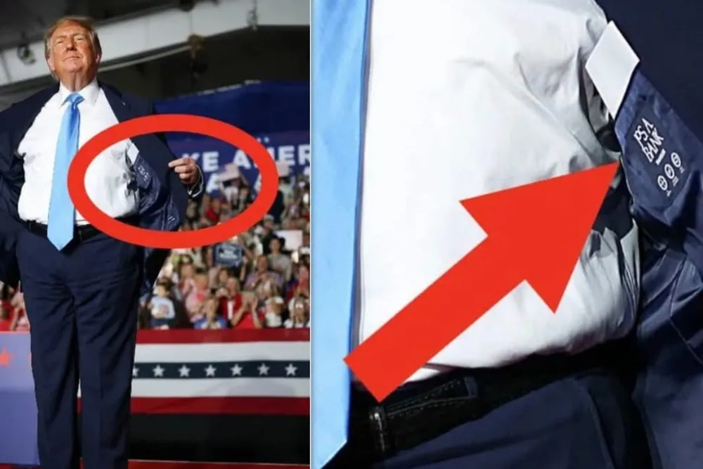 Donald Trump przyłapany! Nosi garnitur, na który stać Kowalskiego