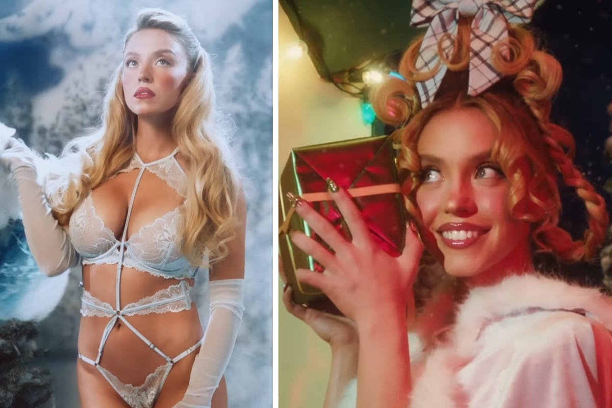 Sydney Sweeney znowu rozpaliła internet do czerwoności. Świąteczna kampania... w samej bieliźnie [ZDJĘCIA]
